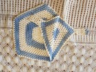 Vintage Lot of 18 Crochet Doilies and Cream color Table Topper — photo 2