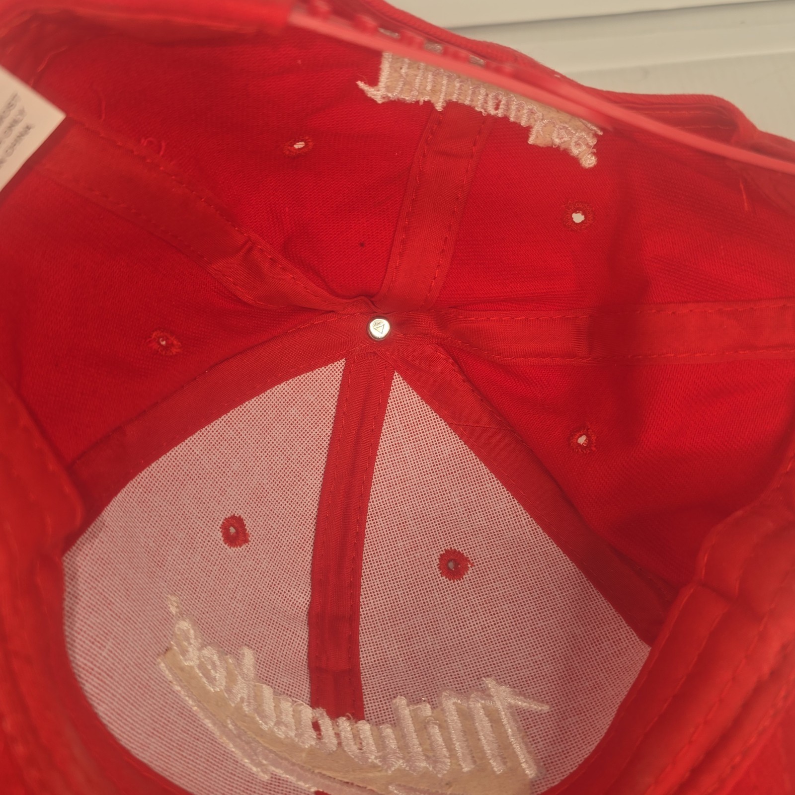Milwaukee Tools Red Snapback Hat Adjustable Embro… - image 10