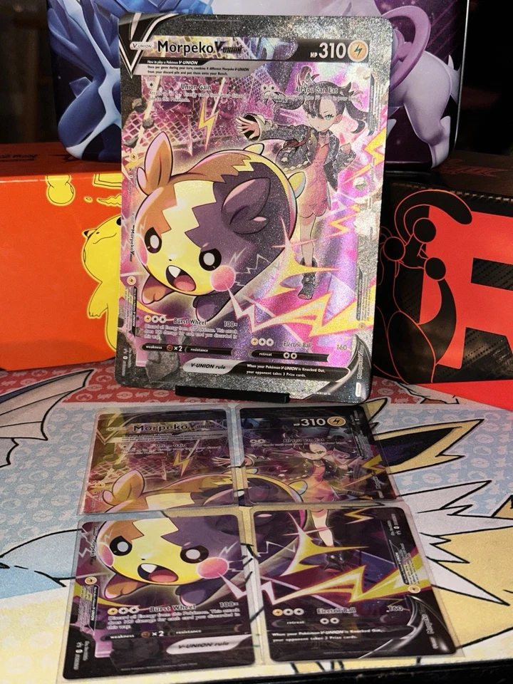 Morpeko V Union Swsh290- Full Set Jumbo Plus 4 Regular Cards - NM - Image 2 of 2