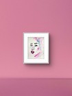 Original Female Portrait Acrylic Watercolor Painting 9 X 12 Paper Art