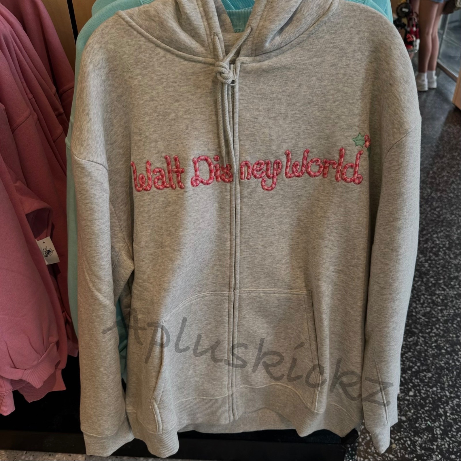 2026 Walt Disney World Parks Christmas Cinderella Castle Zip Up Hoodie Adult NWT