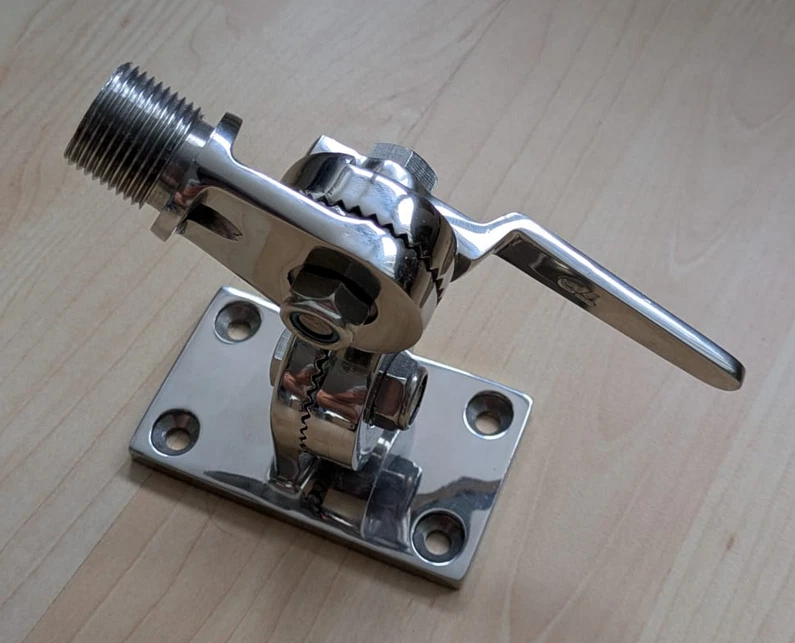 Glomex VHF Funk Antenne 156-162 Mhz mit Kippgelenkfuß V4A Boot Yacht - Bild 2 von 3