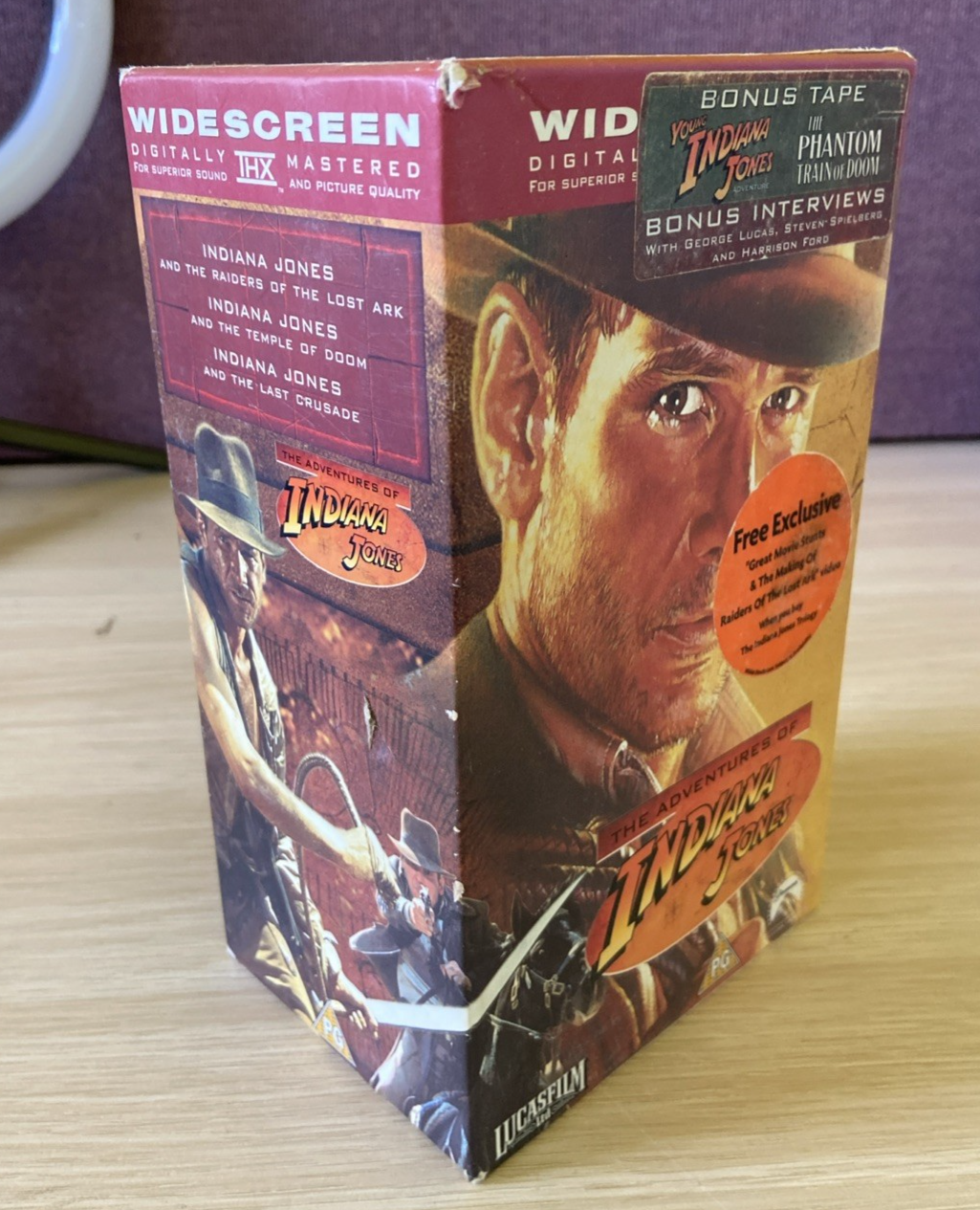 Indiana Jones Trilogy box set (VHS, 2000) Widescreen