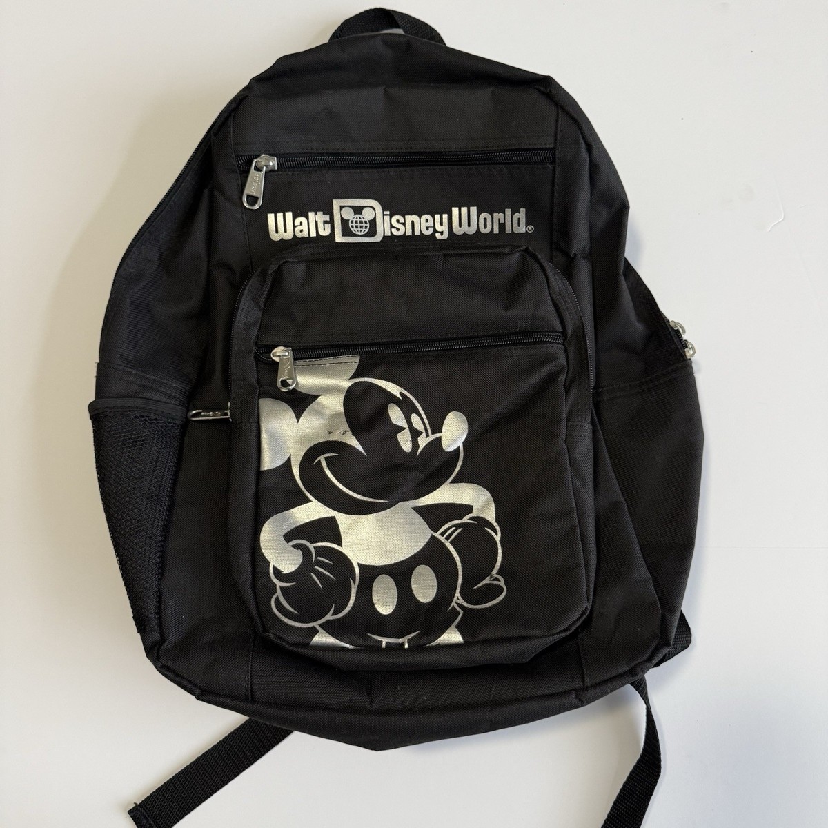 Disney World Mickey Mouse Backpack Black Park Souvenir Bag 