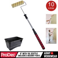 Prodec 22.9Cm Teleskop Rahmen Farbwalze Doppel Ausziehbar M Flor & 10L Eimer