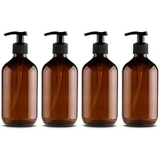 4pcs Reusable Hand Pump Dispenser Bottle Bathroom Shower Gel Shampoo 500ml