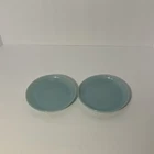 Vintage Fire King Oven Ware Delphite Blue 5 3/4”Dessert Plates Set Of 2