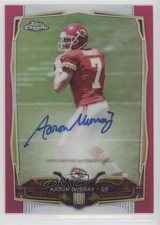 2014 Topps Chrome BCA Pink Refractor Rookie 65/75 Aaron Murray #129 Auto 3c4