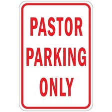 Lilyanaen New Metal Sign Aluminum Pastor Parking Small Signage, Summer