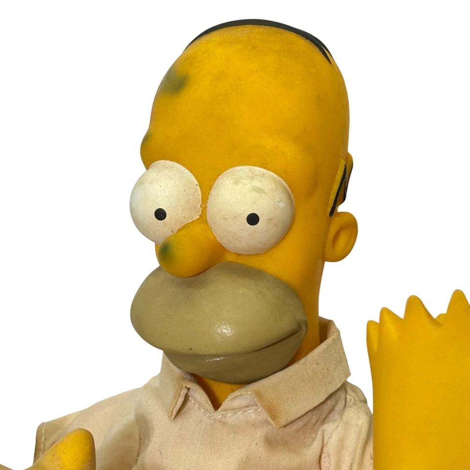 Lote de 5 bonecas de pelúcia vintage 1990 Matt Groening The Simpsons Family cabeça de plástico - Imagem 3 de 4