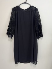 Women’s Little Black Dress with Crochet Sleeves Size XXL NWOT