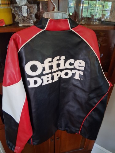 Vintage Racing Coat Tony Stewart No.14 Home Depot Size XXL Black Red And White - Picture 12 of 12