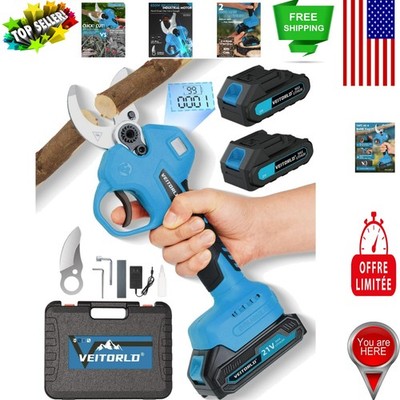Gifts for Gardeners: Upgraded 1.6'' Cordless Pruning Shears with Safety Features