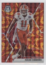 2020 Panini Mosaic Rookies Reactive Orange Prizm Isaiah Simmons #245 05hs