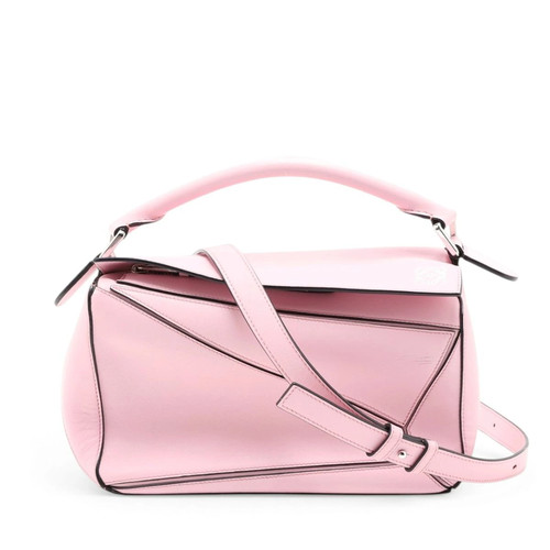 Loewe Puzzle Bag Small Handbag Leather Pink Unisex #ALB10748