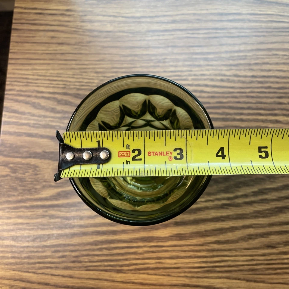 VTG MCM Noritake Perspective 6.5" Avocado Green Wine Water Goblets - Set of 4 - Image 4 of 4