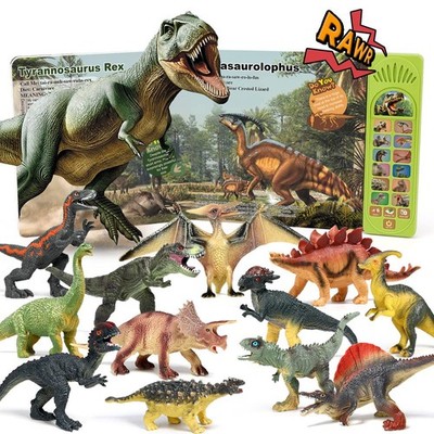 Dinosaur Toys with Interactive Sound Book for Kids 3-5, Dinosaur Book with So...