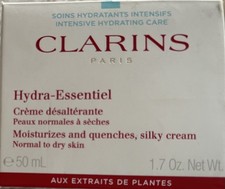Clarins Hydra-Essentiel Silky Cream 50ml Normal to Dry Skin Moisturize Quenches 