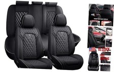 for Kia Sportage Car Seat Covers Full Set, Leather Seat Premium Full Set Black