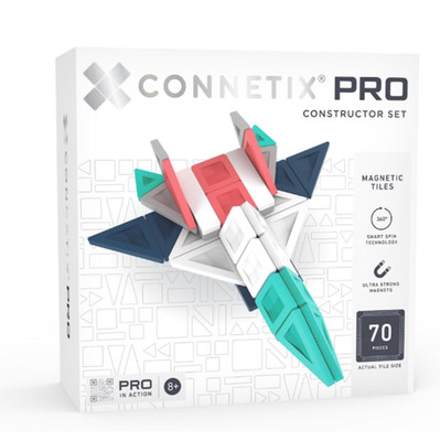 Connetix Pro Constructor Set Magnetic Tiles 70 Piece Set
