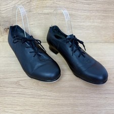Bloch Shockwave Tap Dance Shoes Women's 8.5M Black Leather Lace Up