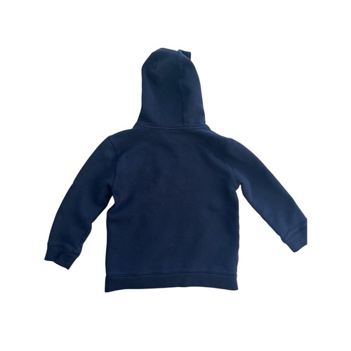 Carhartt Hoodie Sweatshirt TS8850-B Pullover Logo Graphic Navy Blue Kids Size 7 - Picture 2 of 5