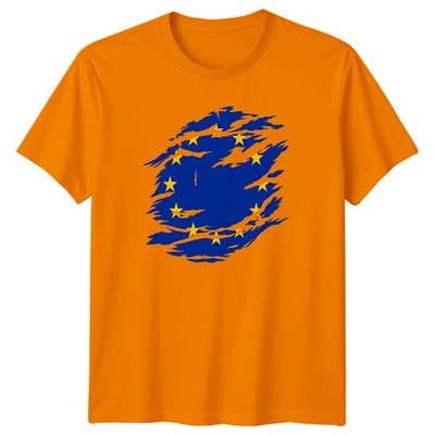Europäische Union Distressed Flag Herren T-Shirt EU Flagge Grafik