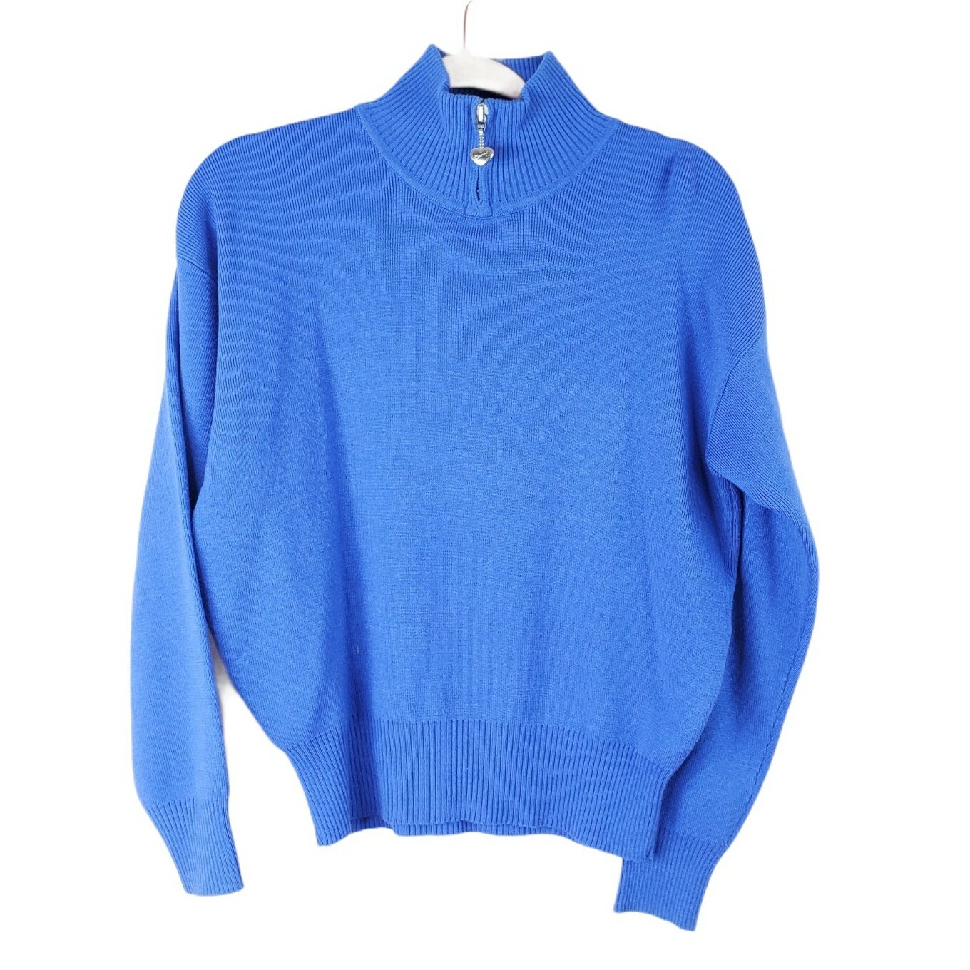 royal blue mock neck sweater