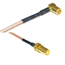 RG316 SMB FEMALE ANGLE to SMA Female Long RF Cable Rapid-SHIP LOT