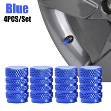 4Pcs Car Wheel Tire Tyre Valve Stems Air Dust Cover Screw Cap Accessories Blue