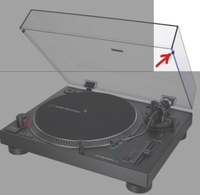 Deckel Anschlagpuffer für Soundlab DLP3R und 1600 Plattenspieler Gummi Staubschutz