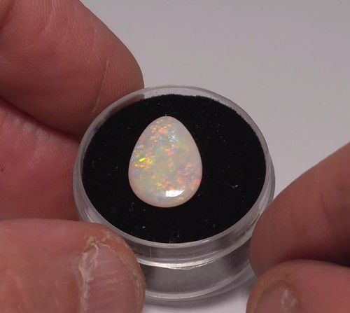 Australian Coober Pedy opal, 16 x 11mm Pear. 3ct. Natural opal - Picture 5 of 6