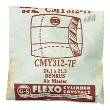 Germanow-Simon Mach (GS) CMY312-7F Watch Crystal 24.1x21.3 NOS Part Flexo Benrus