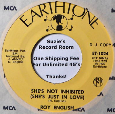 Roy English She's Not Inhibited / I Died at Thirty-Four DJ Country 45 7'' Vinyl