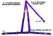 Purple Seat Belt Race Style 3 Point Harness Bolt In Y Floor Mount Push Button Purple Seat Belt Race Style 3 Point Harness Bolt In Y Floor Mount Push Button