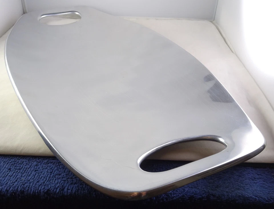 Nambe 18.5" Silver Colored Handled Tray Model 611 - Image 2 of 4