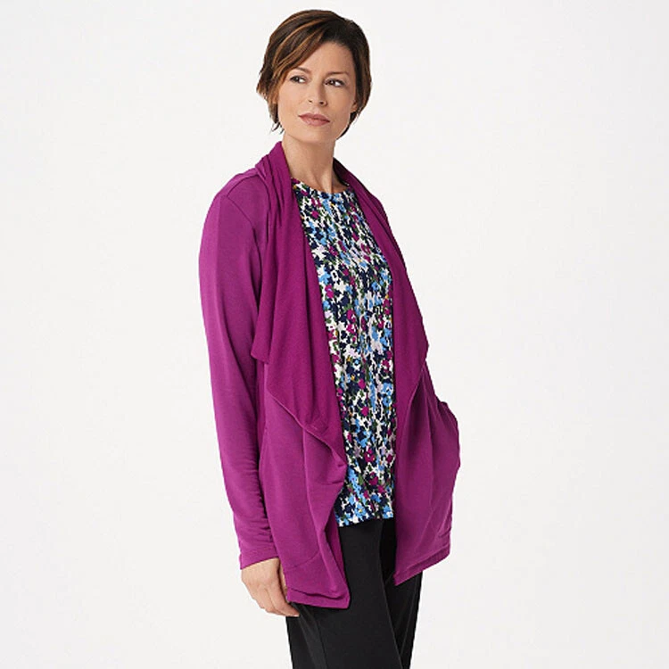 Cuddl duds soft knit wrap cardigan shop