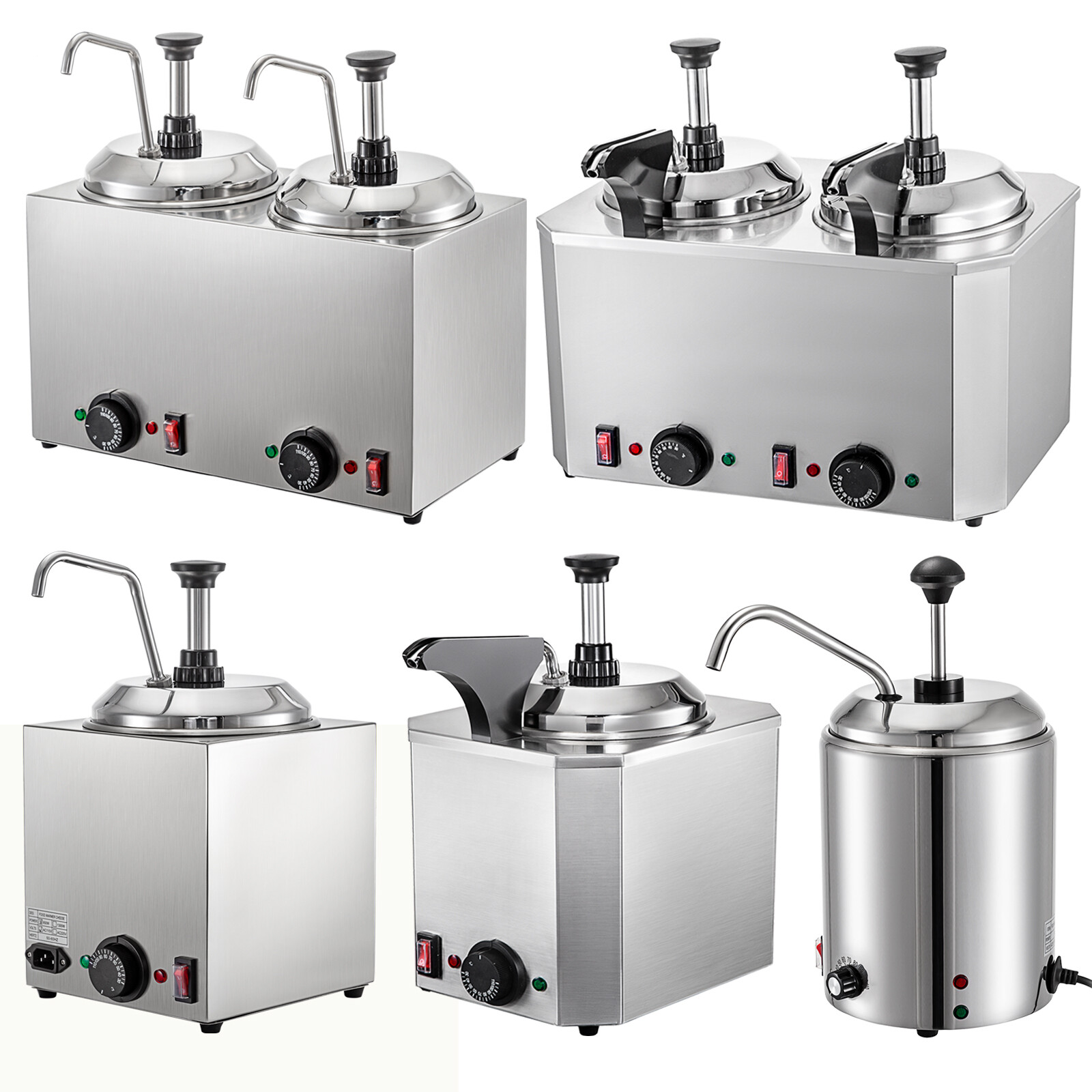 Hot Melted Butter Dispenser Pump Nacho Cheese Warmer Popcorn Condiment