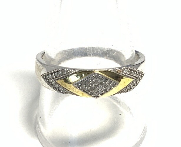 WAHEI Silver × Gold × Diamond Ring k18 Sterling Silver & 14k Yellow Gold .29ctw Diamond Ring by