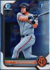 Diego Rincones CHROME 2022 Bowman Baseball 1st Bowman #BCP-65 San Francisco