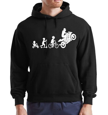 Motorrad Evolution Kapuzenpullover Herren lustig Super Bike Motorrad Biker Hoody