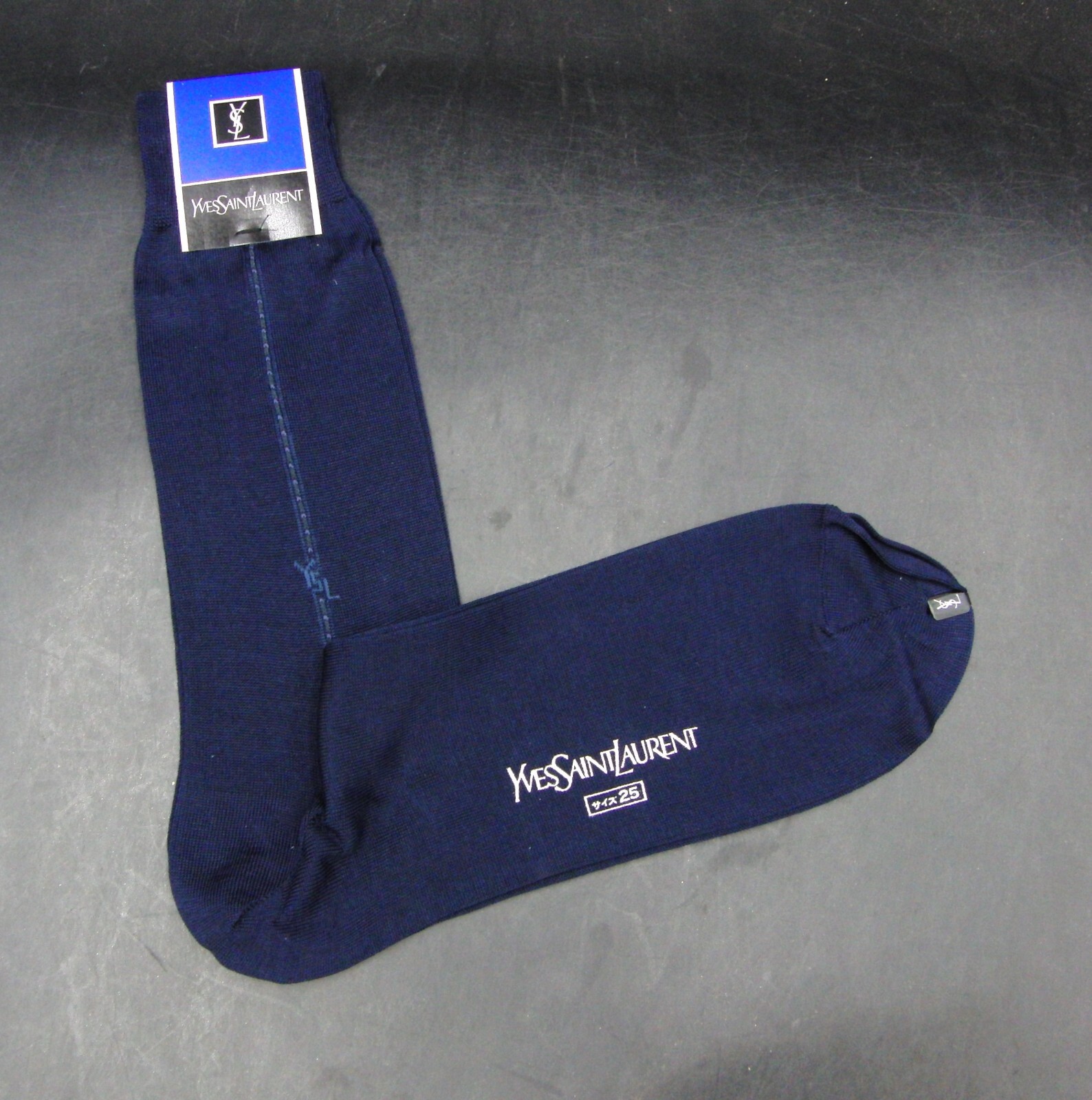 Set 3 Calze Yves Saint Laurent 27cm Nero Grigio e Navy Alta Qualità con Scatola