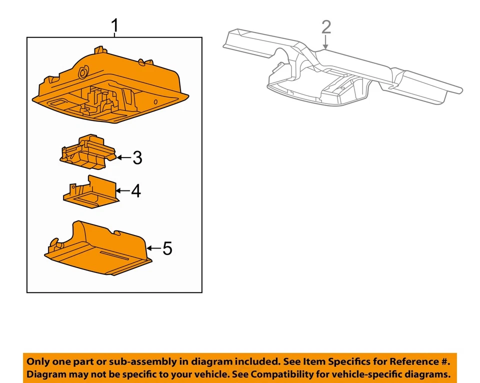 Consola central superior delantera usada se adapta a: Lincoln Navigator 2016 techo con techo corredizo delantero Foto 3 de 4