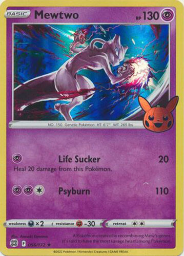 mewtwo pokemon card 056/172 Pokemon TCG: Trick or Trade BOOster