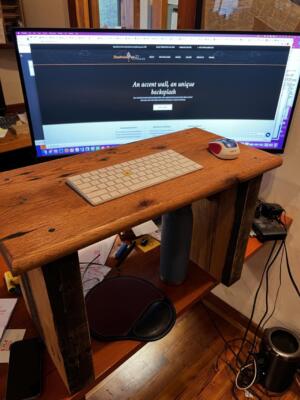 Reclaimed Oak Standing Desk Riser/Converter - Custom Made, Order to make