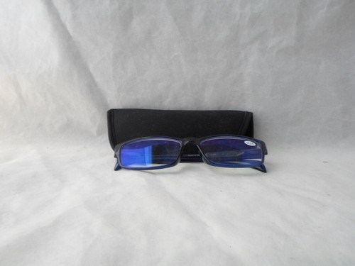 JOSCHOO Dark Blue Frame Women's Reading Computer Glasses/Case +4.00 G24 - Picture 3 of 3
