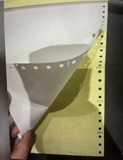 Continuous Computer Paper - 2 part NCR - White/Canary