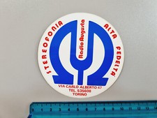 ADESIVO RADIO AUGUSTA TORINO STICKER AUTOCOLLANT KLEBSTOFF VINTAGE 80s