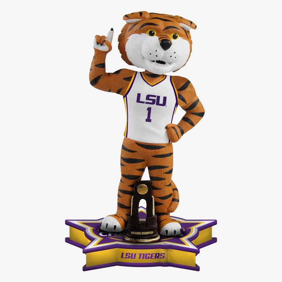 Mike Tiger LSU Tigers 2023 NCAA Women's Basketball National Champs Bobblehead - Image 1 of 1