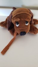 FIESTA TOY Pound Puppies Brown Plush Brown Collar 8" Stuffed Animal Dog DH